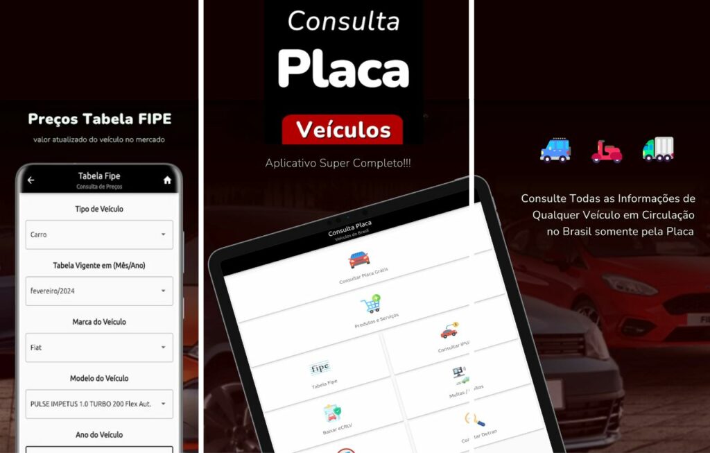 Consulta Placa - Débitos, Fipe