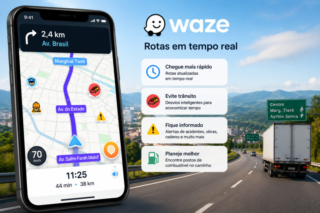 Waze App - Faça sua rota