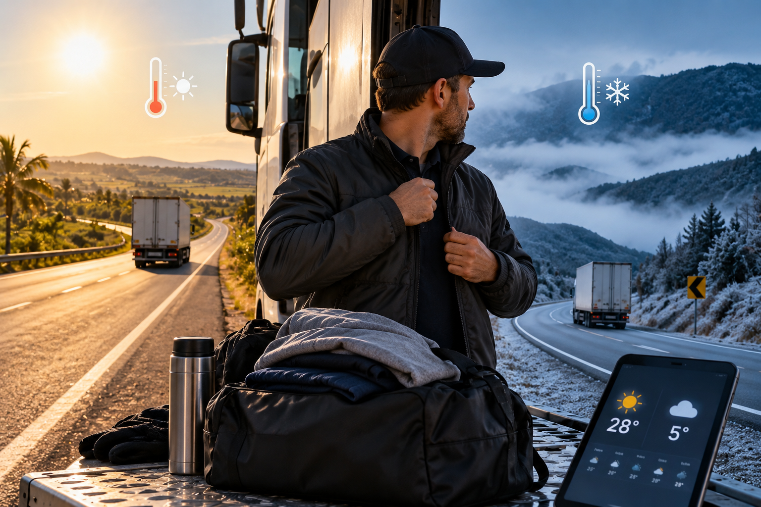 Entre mudanças de temperatura e longas horas na estrada, seguir boas dicas para caminhoneiros ajuda a se preparar para diferentes condições climáticas e viajar com mais conforto.